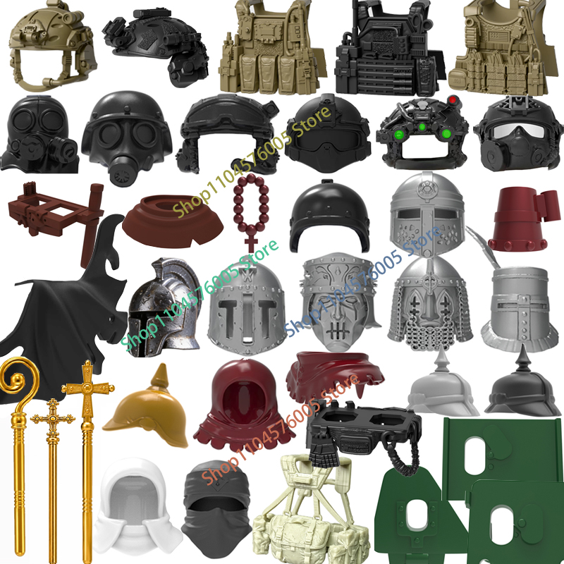 Lego Minifigure Holder - MOC Figuren Lichaamsdelen Bouwstenen Middeleeuwse Ridder