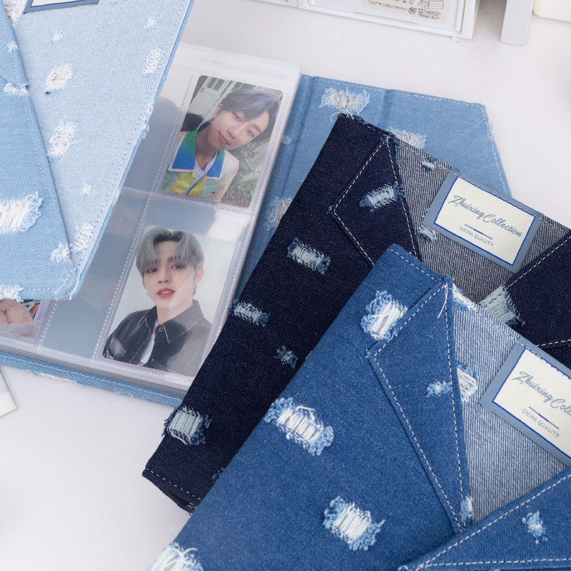 Grote A5 distressed denim kaar - Pokemon Binder Card recensie en prijs
