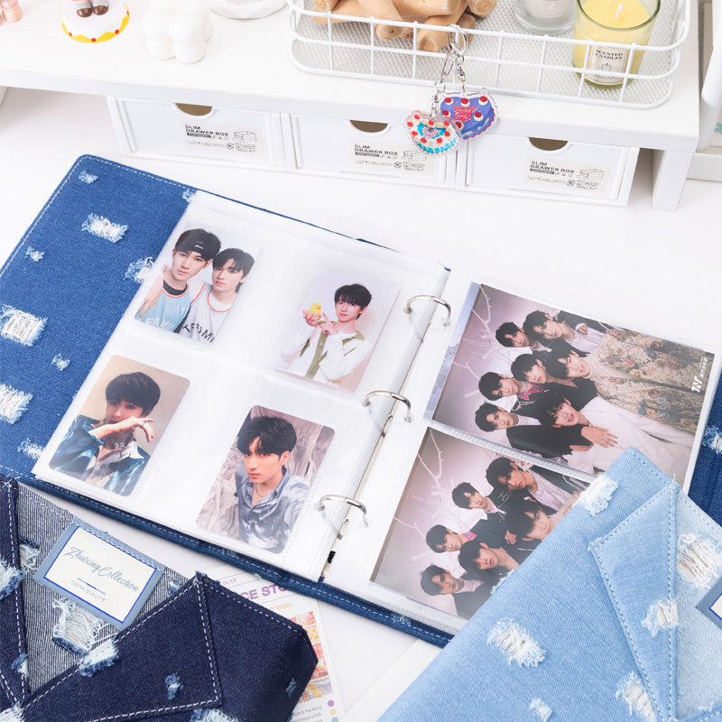 Grote A5 distressed denim kaar - Pokemon Binder Card recensie en prijs
